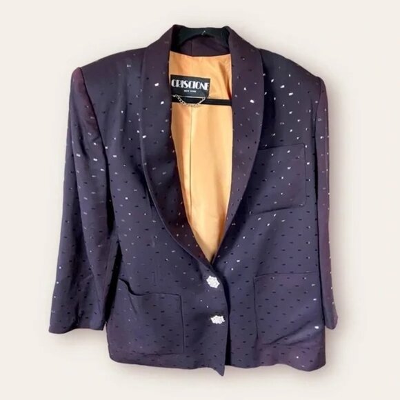 Criscione Jackets & Blazers - Vintage Purple and Orange Oversized Blazer